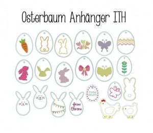 ITH Stickdatei - Osterbaum Anhänger